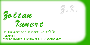 zoltan kunert business card